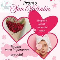 Paquete promocional de San Valentín que incluye limpieza facial y ramo de rosas de regalo