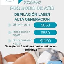 Promoción de inicio de año en depilación láser definitiva de alta generación para bikini, axila y pierna