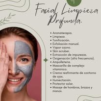 Sesión de limpieza facial profesional en cabina